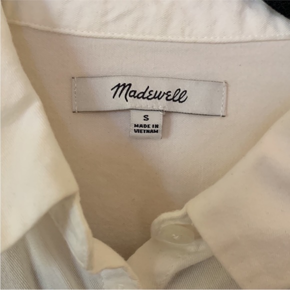 MADEWELL White Shortsleeved Button Down AND blue tunic - Picture 3 of 3